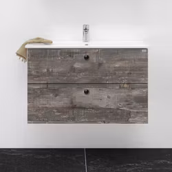 Tvättställsskåp 4AQUA Slim 100 H Med 2 Lådor