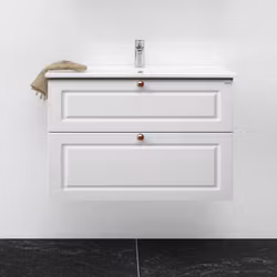 Tvättställsskåp 4AQUA Slim 100 H Med 2 Lådor