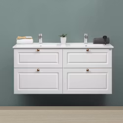 Tvättställsskåp 4AQUA Slim H 120 Med 2 Lådor