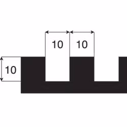 Tandspackel 280 mm 10x10