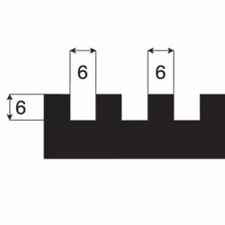 Tandspackel 280 mm 6x6