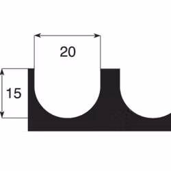 Tandspackel KGC Rund 480 mm 15x20 mm