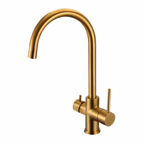 Köksblandare Adora Imperia 2U med Diskmaskinsavstängning Borstad Guld