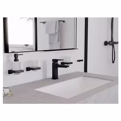 Tvättställsblandare Hansgrohe Metropol 110 Matt Svart med Push-Open Ventil