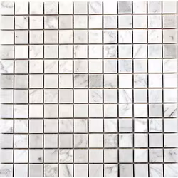 Marmor Mosaik Bianco Carrara C Polerad 2,5X2,5