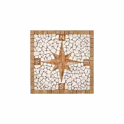 Mosaik Rosoni Windrose Noce 40X40