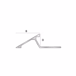 Tile-In Ramp Genesis RSA matt aluminium