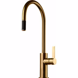 Köksblandare Tapwell ARM185 med Utdragbar Pip Brushed Honey Gold