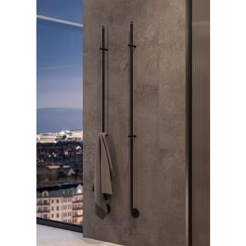 Handdukstork INR Line Mattsvart 1750 mm