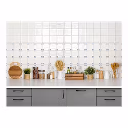 FLOR DE LYS WHITE GLOSS 15x15