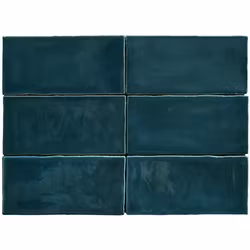 Kakel Memorie Blu di Prussia 6,5×13 Glossy