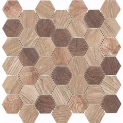 Mosaik Esa Glass Wood Beige