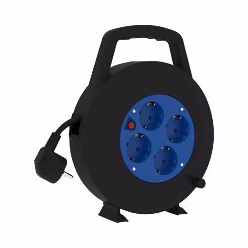 Kabelrulle Gelia Jordad 4-vägs Med Handtag 10 m