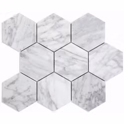 Mosaik Marbles Hexa Bianco Carrara 10x10