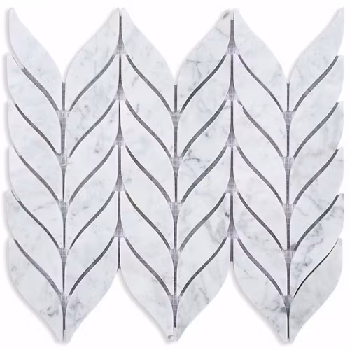 Mosaik Marbles Leaf Bianco Carrara