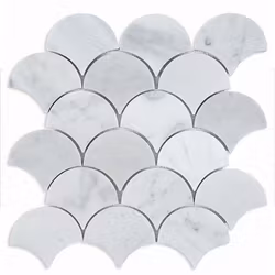 Mosaik Marbles Scale Bianco Carrara 7,5x7,5