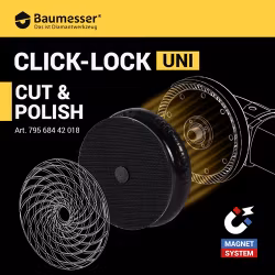 Polerpadfäste Distar Magnet Ø100 mm Click-lock Uni