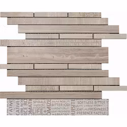 Mosaik Multi Words White Wood