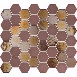 Mosaik Sixties Hexa Burgundy 5x4,3
