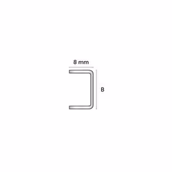 Dekorlist LPS Listello blank rostfri 25 mm