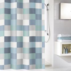 Duschdraperi Kleine wolke Check mare 180x200 cm