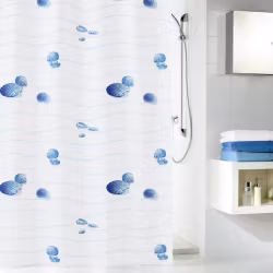 Duschdraperi Kleine wolke Miami blue 180x200 cm