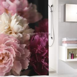 Duschdraperi Kleine wolke Rosemarie Bordeaux 180x200 cm