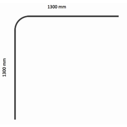 Duschsarg Stabil vit 130x130 cm