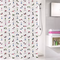 Duschdraperi Kleine Wolke Yogi multicolor 180x200 cm