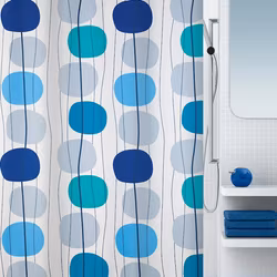 Duschdraperi Spirella Mobile Blue 180x200 cm