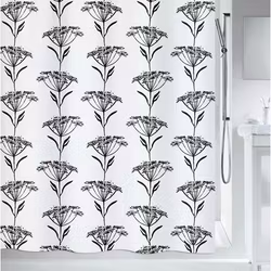 Duschdraperi Spirella Naturesign Black 180x200 cm