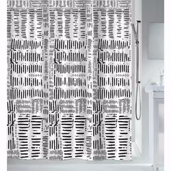 Duschdraperi Spirella Connection Black 180x200 cm