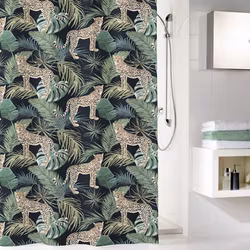 Duschdraperi Kleine wolke Safari Green 180x200 cm