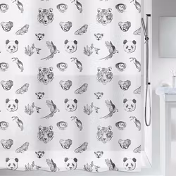 Duschdraperi Spirella Kuapa Black 180x200 cm
