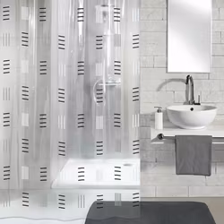 Duschdraperi Kleine Wolke Grafico Antracit 180x200 cm