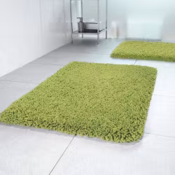 Badrumsmatta Spirella Highland Olive 60 cm Rund