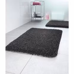 Badrumsmatta Spirella Highland Black 60 cm Rund