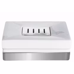 Tvålkopp Spirella Roma White/Silver