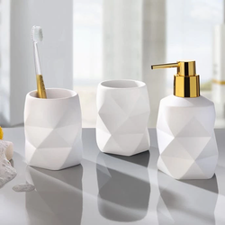 Tandborstmugg Kleine Wolke Golden Crackle White