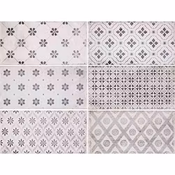 Kakel Vintage Decor Mix B&W 10x20