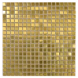 Mosaik Guld Borstad Metall 1,5x1,5
