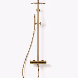 Takduschset INR Primy Steel Pleasure Borstad Brons