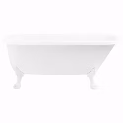 Badkar Fristående Alterna Leone Vit med Fötter, Komplett
