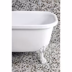 Badkar Fristående Alterna Leone Vit med Fötter, Komplett