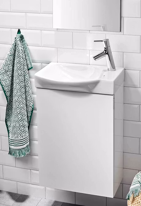 Tvättställsskåp Alterna Isabella 45 cm Vit Högblank