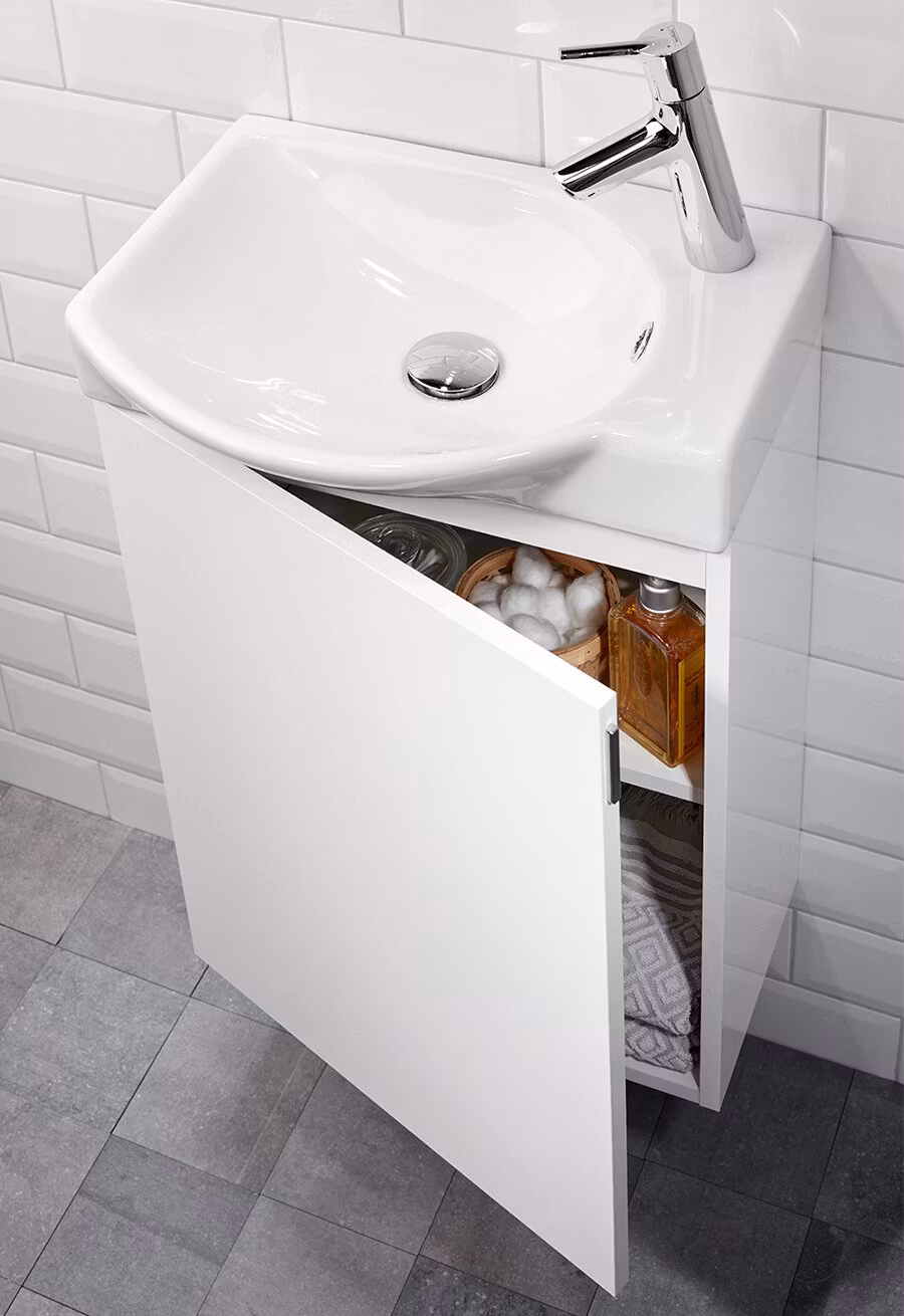 Tvättställsskåp Alterna Isabella 45 cm Vit Högblank