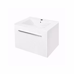 Tvättställsskåp Alterna Ella Aqua 50 cm Vit Högblank Med Tvättställ i Mineralkomposit