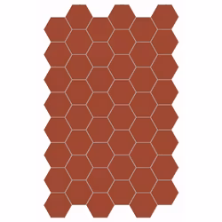 Klinker Hexa Floor Rusty Red 14x16