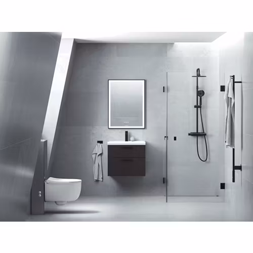 Spegel Svedbergs Ista Svart Ram med LED Touch Belysning