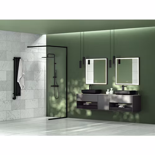 Spegel Svedbergs Ista Svart Ram med LED Touch Belysning